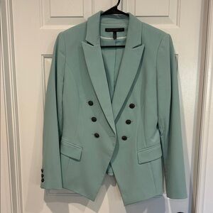 White House Black Market Mint/Sea Foam Double-Breasted Blazer